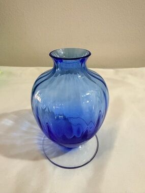 Baccarat Blue Glass Bud Vase